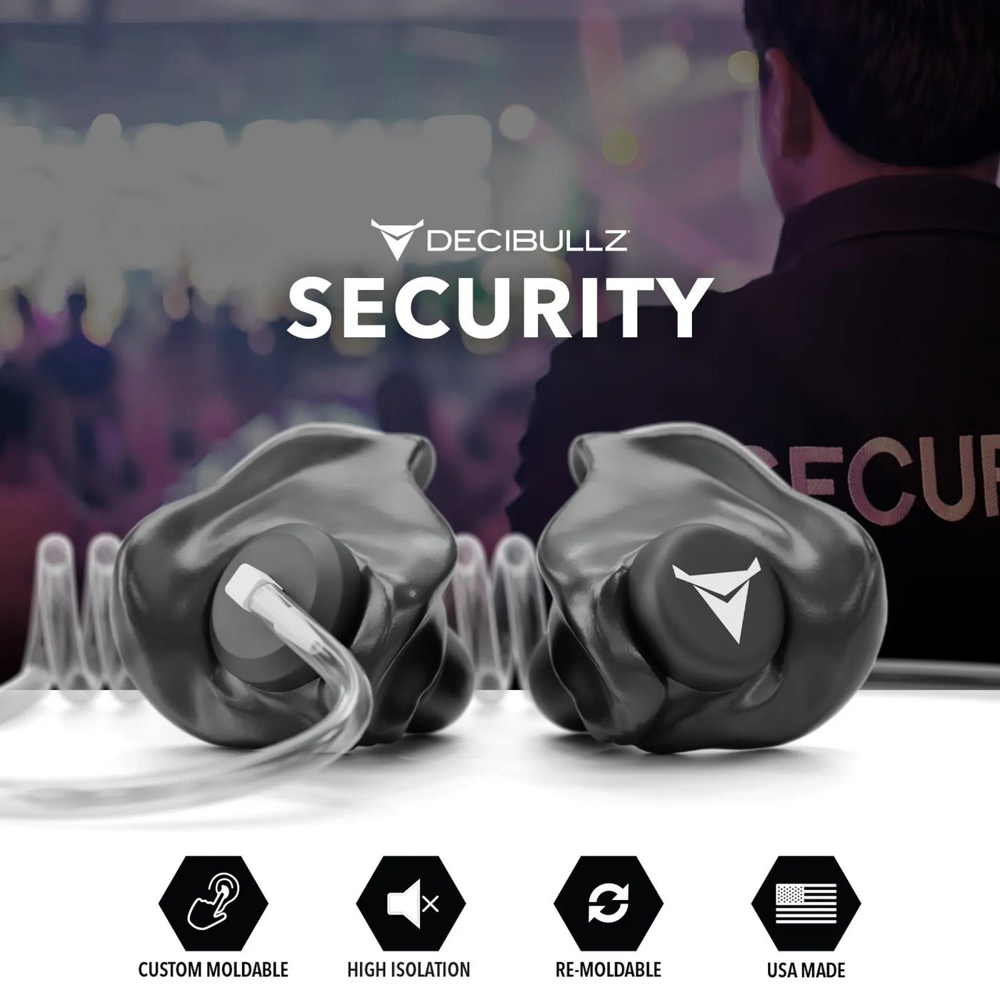 Decibullz Custom Moldable Earpieces - Personalized Hearing Protection for Shooting, Motorcycling & Noise Reduction | Comfortable DIY Ear Plugs for Work, Concerts & Sleep