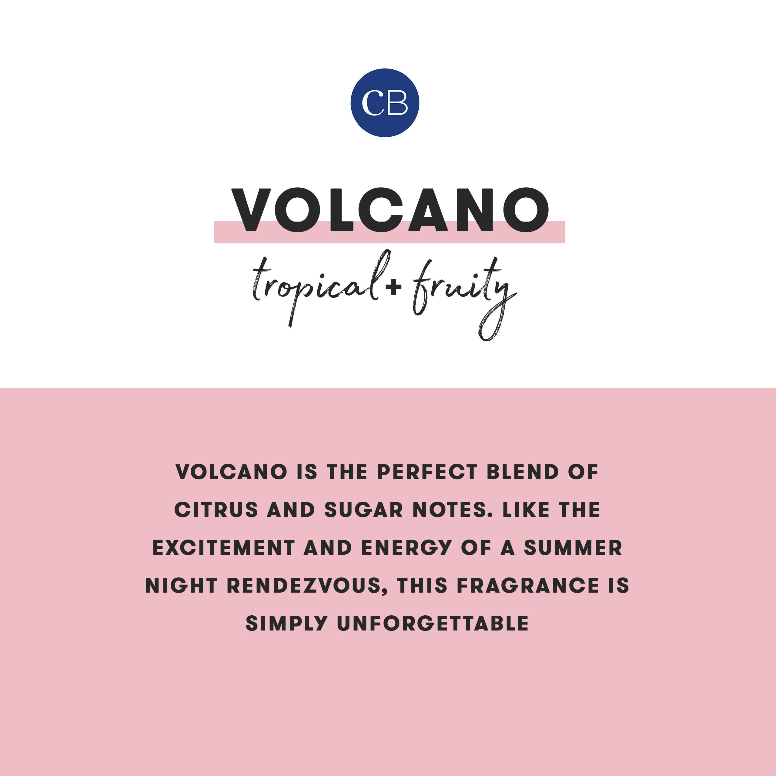 Capri Blue Volcano Scented Candles - 19oz Luxury Soy Wax Blend in Glass Jar with Tropical Fruit & Citrus Fragrance - White Home Decor Candle for Relaxation, Spa, Romantic Dinners & Gift Giving