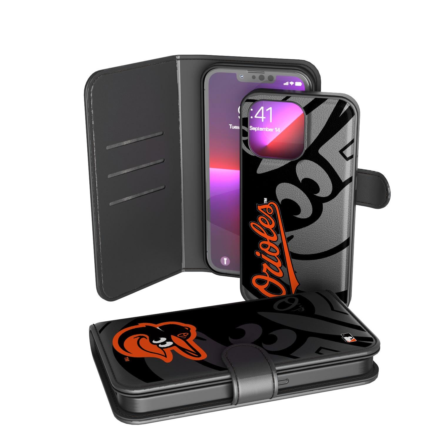 Baltimore Orioles Tilt Wallet Phone Case - Slim RFID Blocking Credit Card Holder for iPhone & Samsung - Perfect for Baseball Games & Everyday Use