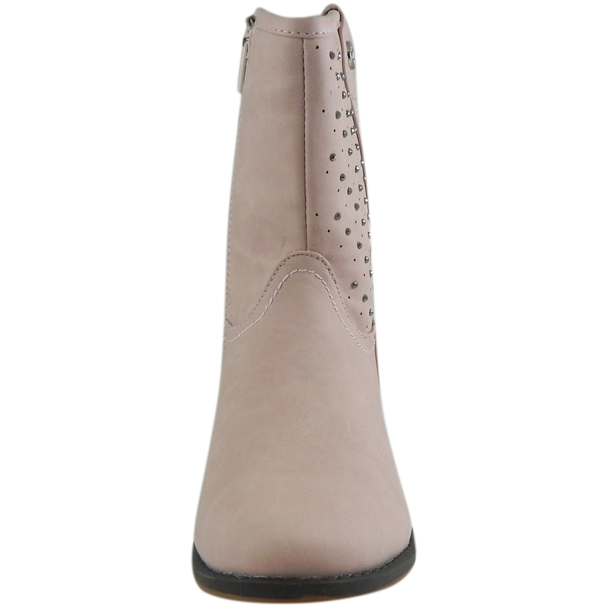 Nanette Lepore Girls' Pink Studded Western Boots - Stylish Cowgirl Boots for Kids, Fashionable & Comfortable for Parties, Rodeos & Everyday Wear