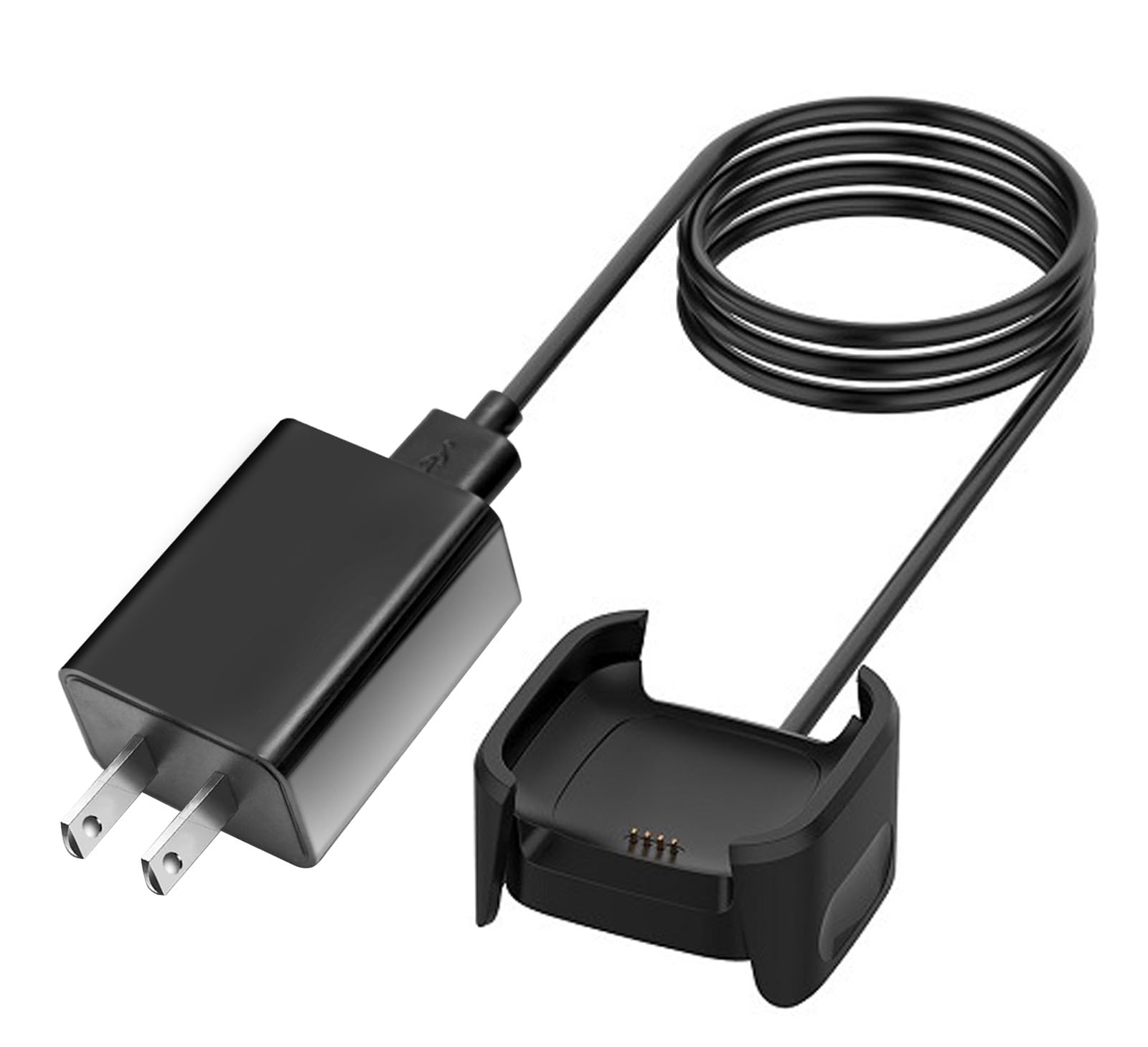 Fast Charging 6FT USB Wall Charger for Fitbit Versa 2 Smartwatch - Replacement Charging Dock & Cable for Health & Fitness Tracking (Not Compatible with Versa 2 Lite) - Perfect for Home, Office, Gym & Travel Use