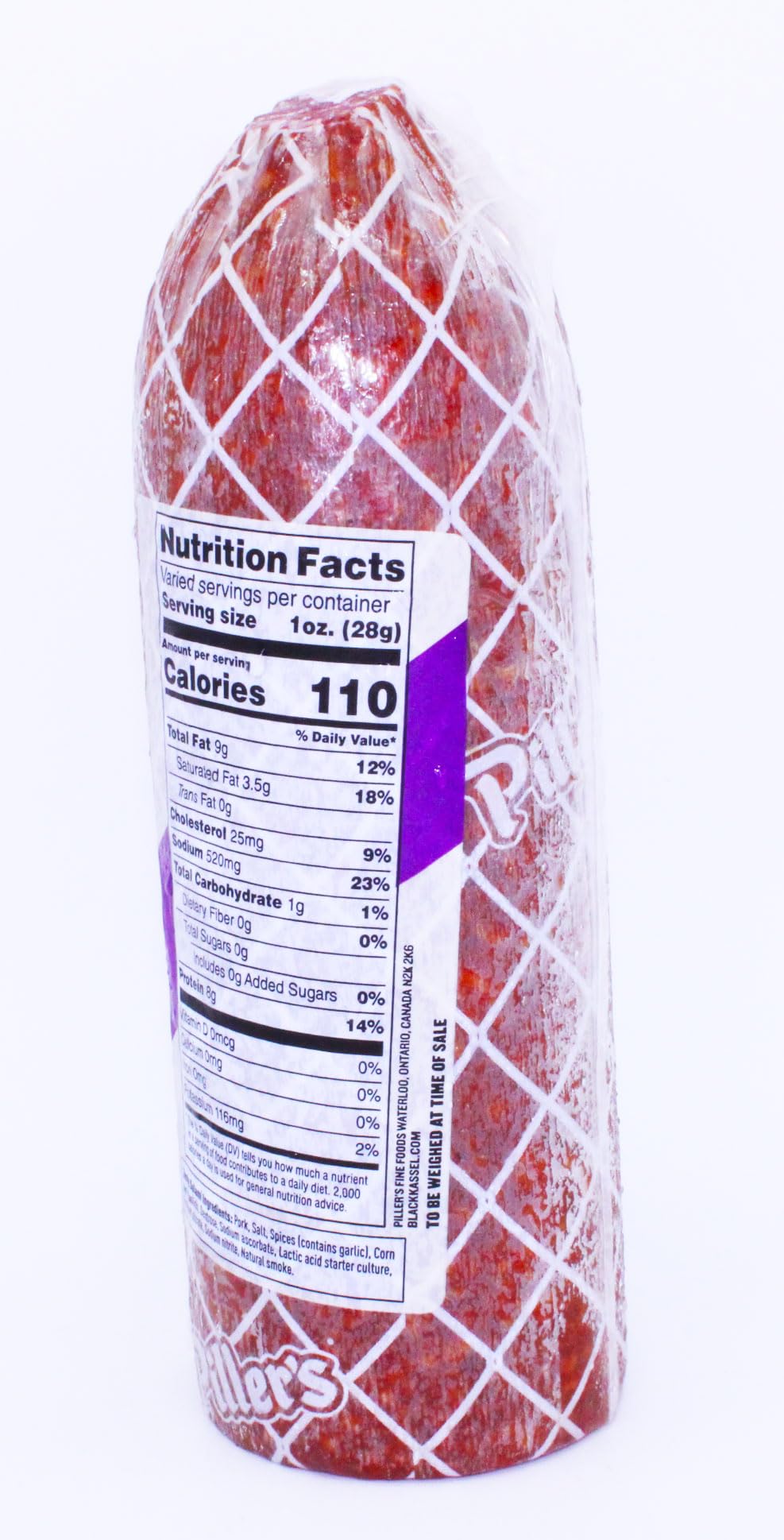 Premium Piller's Zesty Salami 2.2 Lb - Authentic Italian Cured Deli Meat for Charcuterie Boards | Hard Pork Sausage Salami for Sandwiches, Cheese Platters & High-Protein Keto Snacks | Perfect for Parties, Picnics & Gourmet Charcuterie Displays