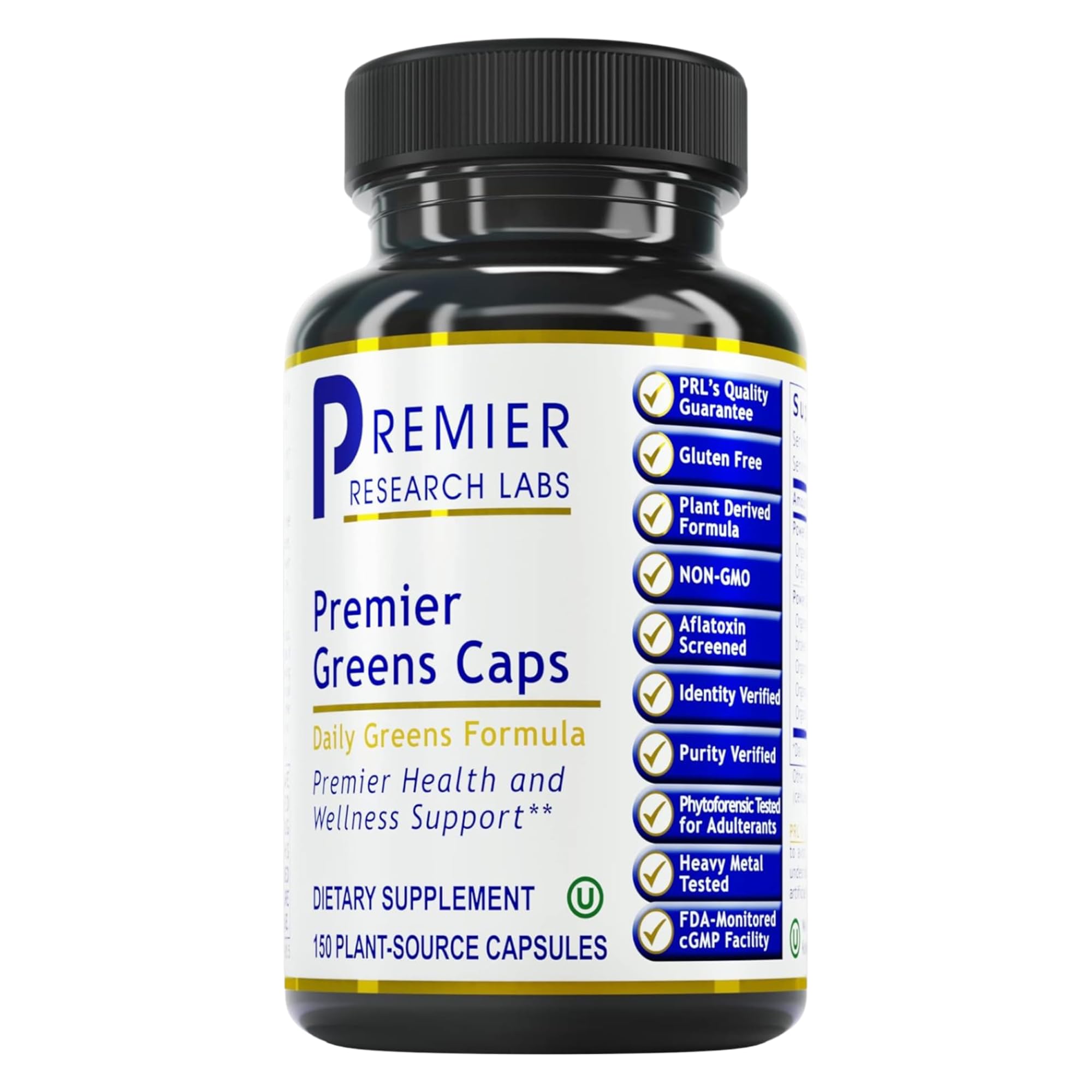 Premier Research Labs Greens Capsules - Super Greens Supplement with Leafy Greens, Kale & Chlorella | 150 Vegetarian Capsules for Daily Wellness, Detox & Energy Boost | Perfect for Busy Professionals & Health-Conscious Individuals
