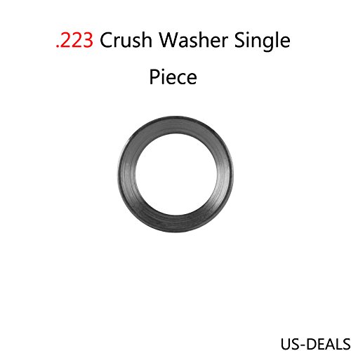 .223 Crush Washer 1/2x28 - Muzzle Device Locking Washer for AR15, AK47, Rifle Muzzle Brake & Flash Hider Installation - High Quality Steel Construction for Secure Fit (Pack of 5) - Perfect for Gunsmithing, Firearm Maintenance & Range Accessories