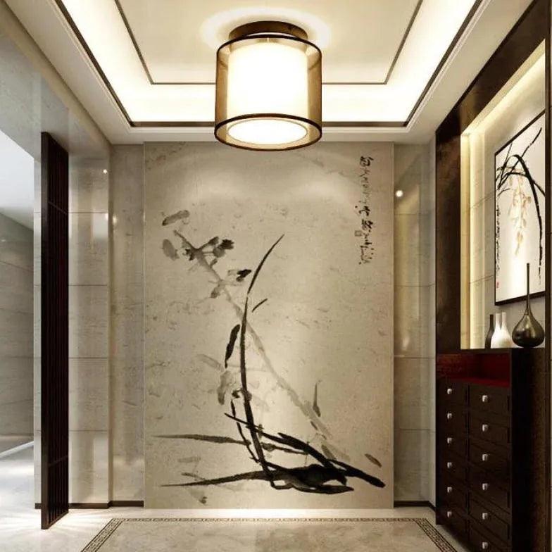 Square Black Modern Hallway Ceiling Light Fixture - Sleek LED Flush Mount Lighting for Entryway, Corridor & Staircase - Energy Efficient Indoor Home Decor
