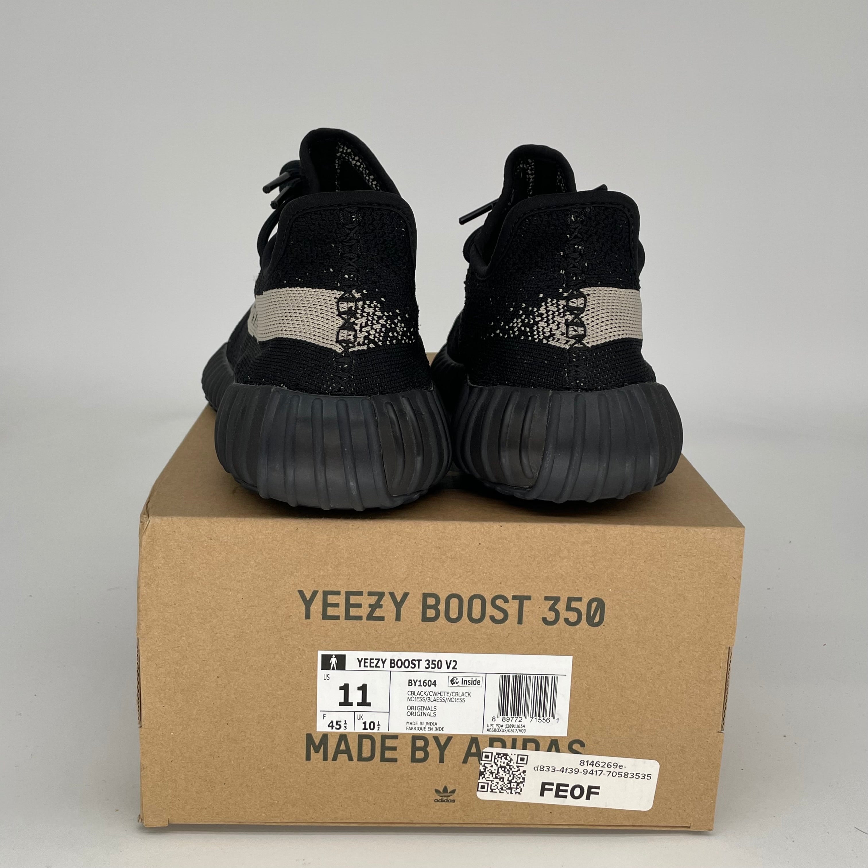 Adidas Yeezy Boost 350 V2 Core Black/White - Men's Size 11 Sneakers (BY1604) | Running, Gym & Casual Wear