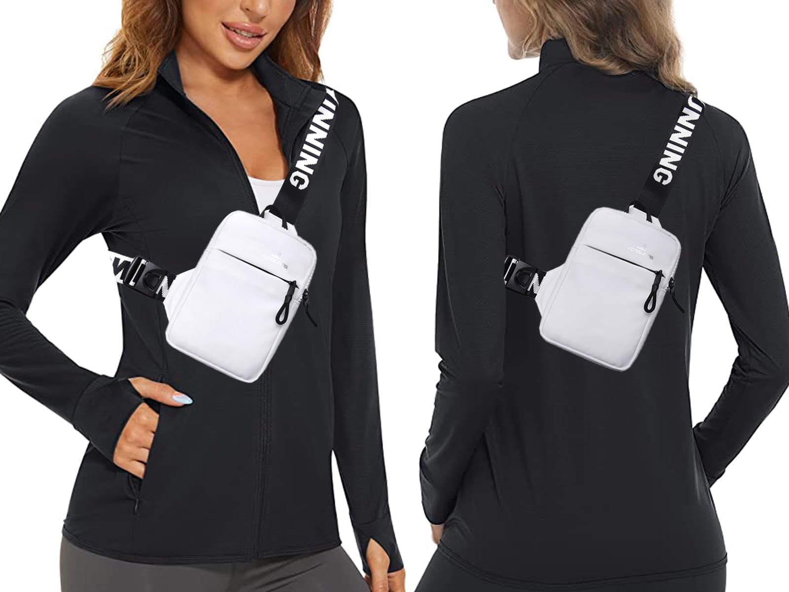 Mini Sling Bag for Women & Men - Small Crossbody Shoulder Bag with Phone Pocket - Lightweight Chest Pack for Travel, Hiking, Running & Everyday Use