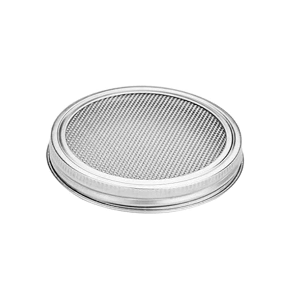 Premium Stainless Steel Sprouting Lid with Fine Mesh Screen - Perfect for Mason Jars, Seed Sprouting & Microgreens - BPA-Free, Durable & Easy to Clean for Healthy Home Gardening