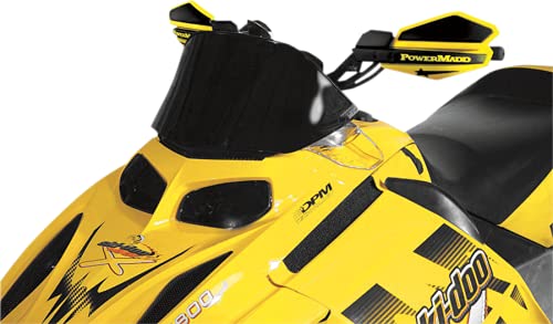 PowerMadd 13021 Cobra Windshield for Ski Doo Rev - Black Low Profile Windshield for Snowmobiles - Perfect for Trail Riding and Cold Weather Protection