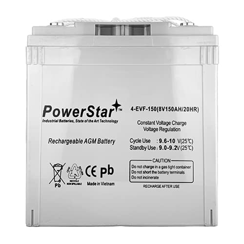 PowerStar Sealed Lead Acid Battery 12V 7Ah for Group GC8 - Industrial Backup Power Supply (4 Pack) - Perfect for UPS Systems, Emergency Lighting, and Medical Equipment