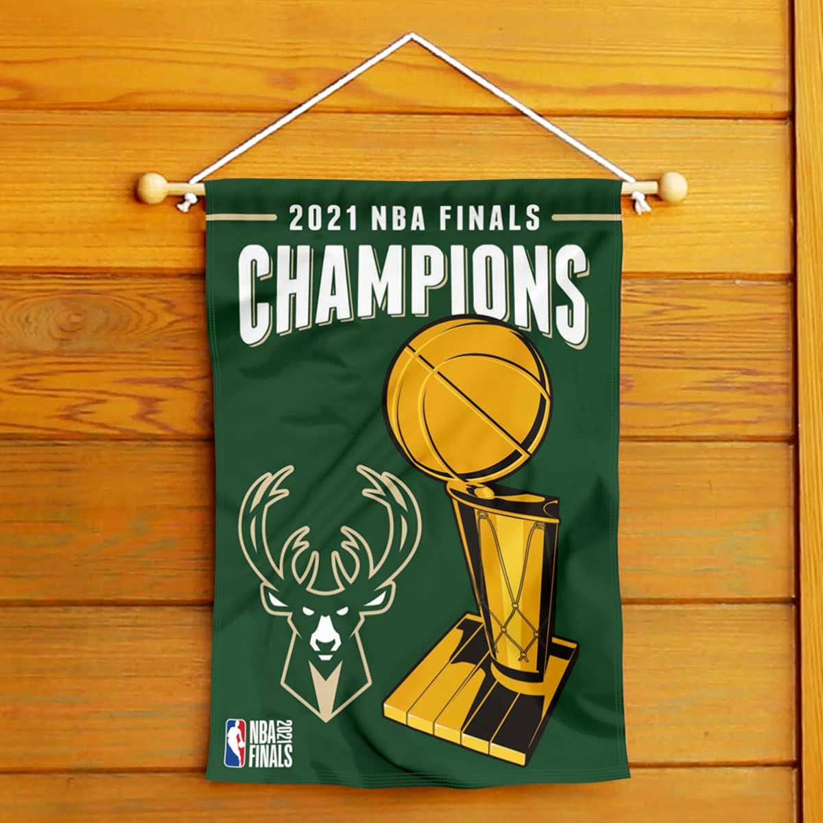 Milwaukee Bucks 2021 NBA Champions Double-Sided Garden Flag - Outdoor Sports Decor for Yard, Lawn & Game Day Celebrations