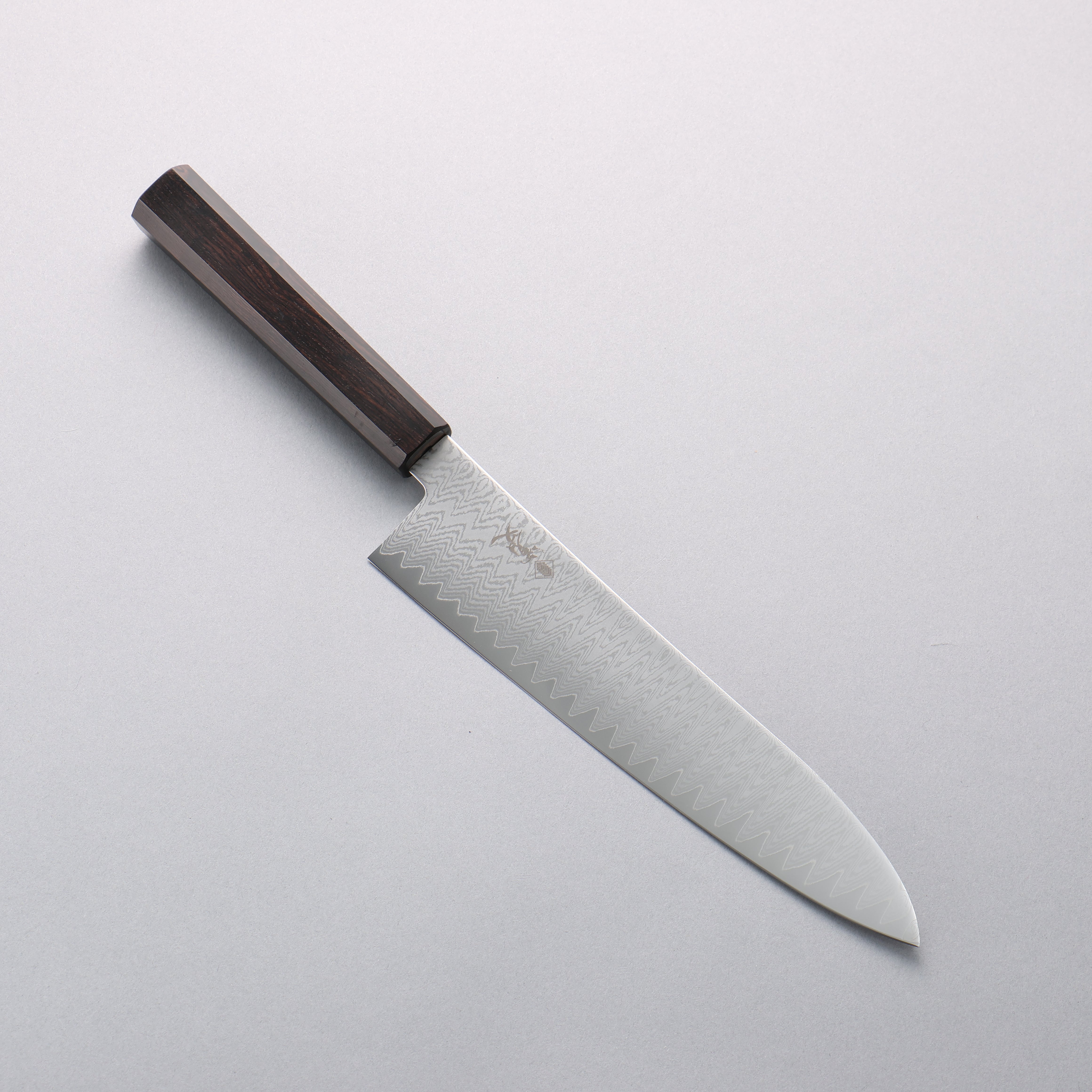 Premium Kanjyo VG10 Damascus Gyuto Japanese Chef Knife 210mm - Ebony Wood Handle - Professional Kitchen Knife for Sushi, Meat Cutting & Food Preparation