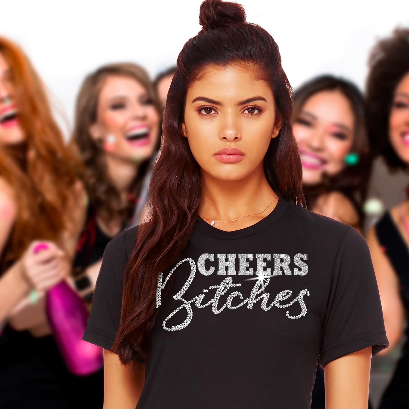 Funny Women's Birthday Shirts with Rhinestones - 'It's My Birthday Bitches' T-Shirt - Cute & Sassy Birthday Gifts for Her - Perfect for Parties, Girls Night Out & Birthday Celebrations