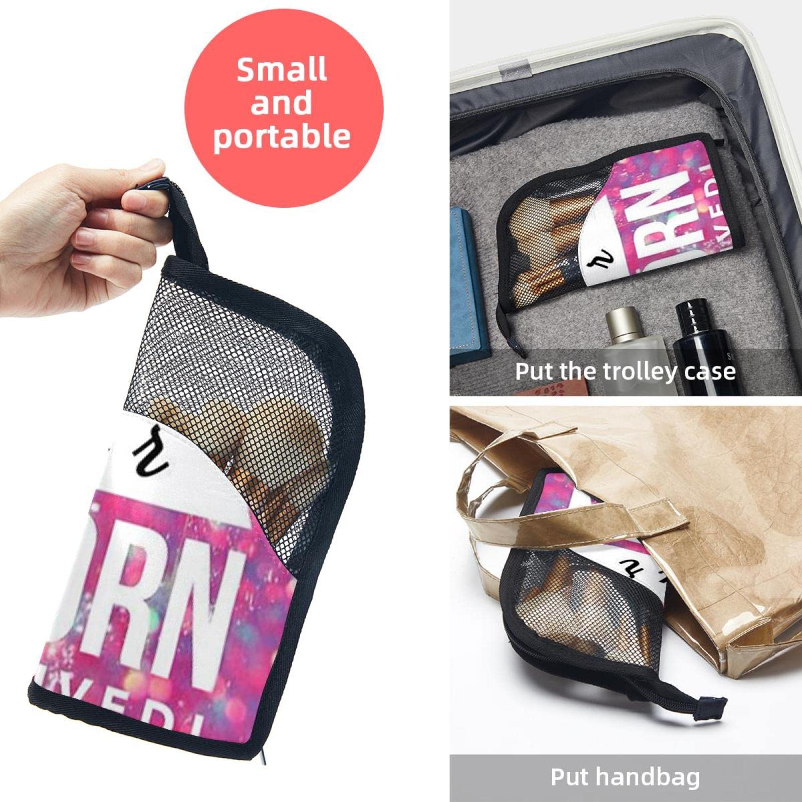 Premium 12-Piece Makeup Brush Organizer Bag - Portable Travel Cosmetic Brush Holder Case with Unicorn Design | Perfect for Makeup Artists, Travel & Home Storage