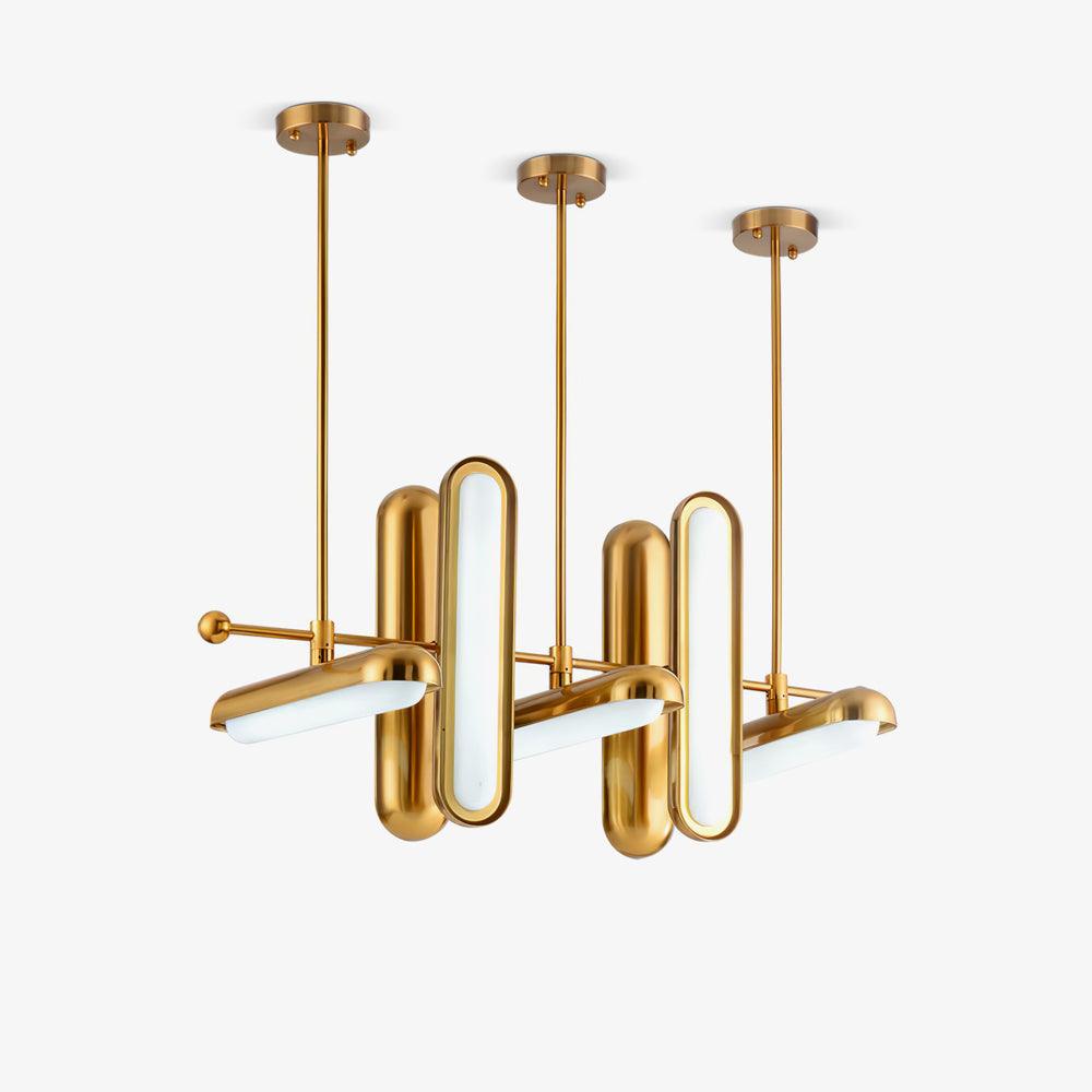 Elegant Crystal Capsule Chandelier - Modern Ceiling Light Fixture for Dining Room, Bedroom & Living Room Decor