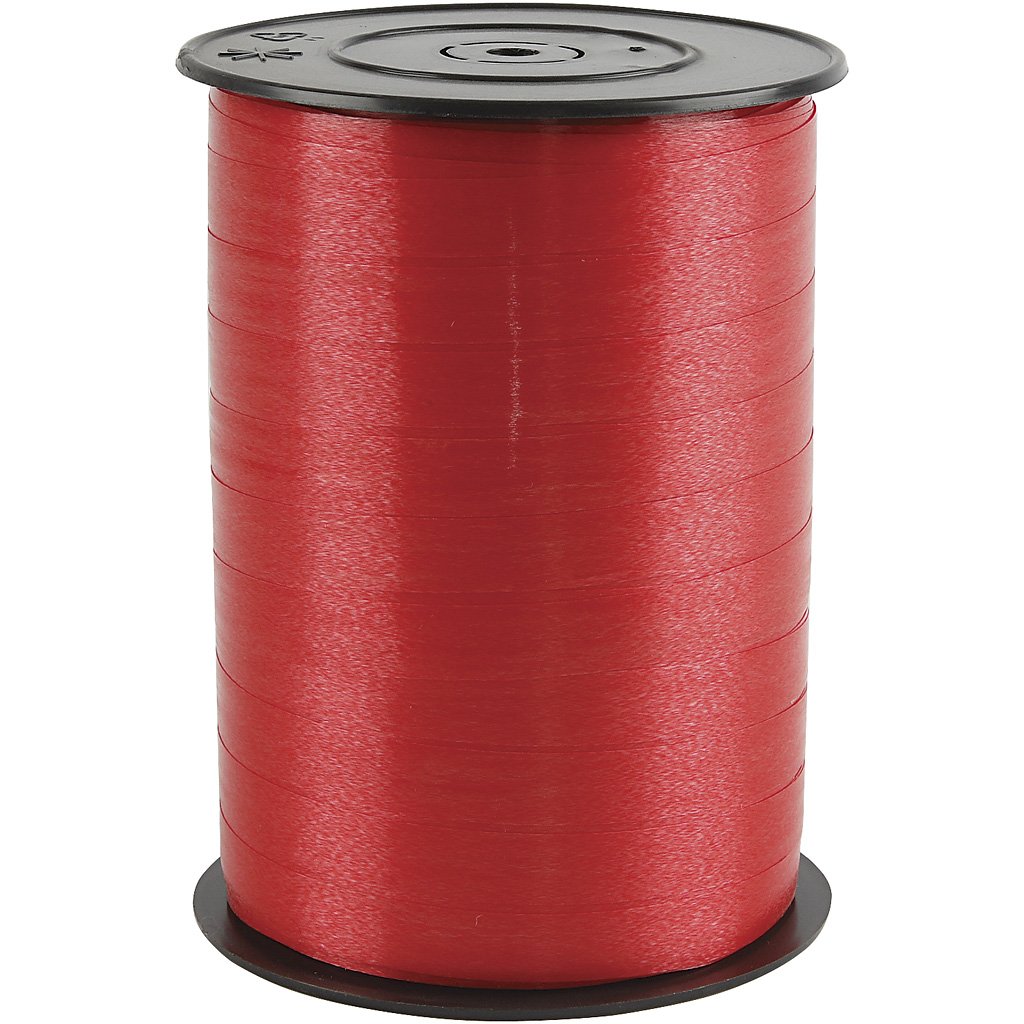 Premium 10mm Wide Red Gift Ribbon - 250m Roll for Wrapping Presents, Party Decorations & Craft Projects