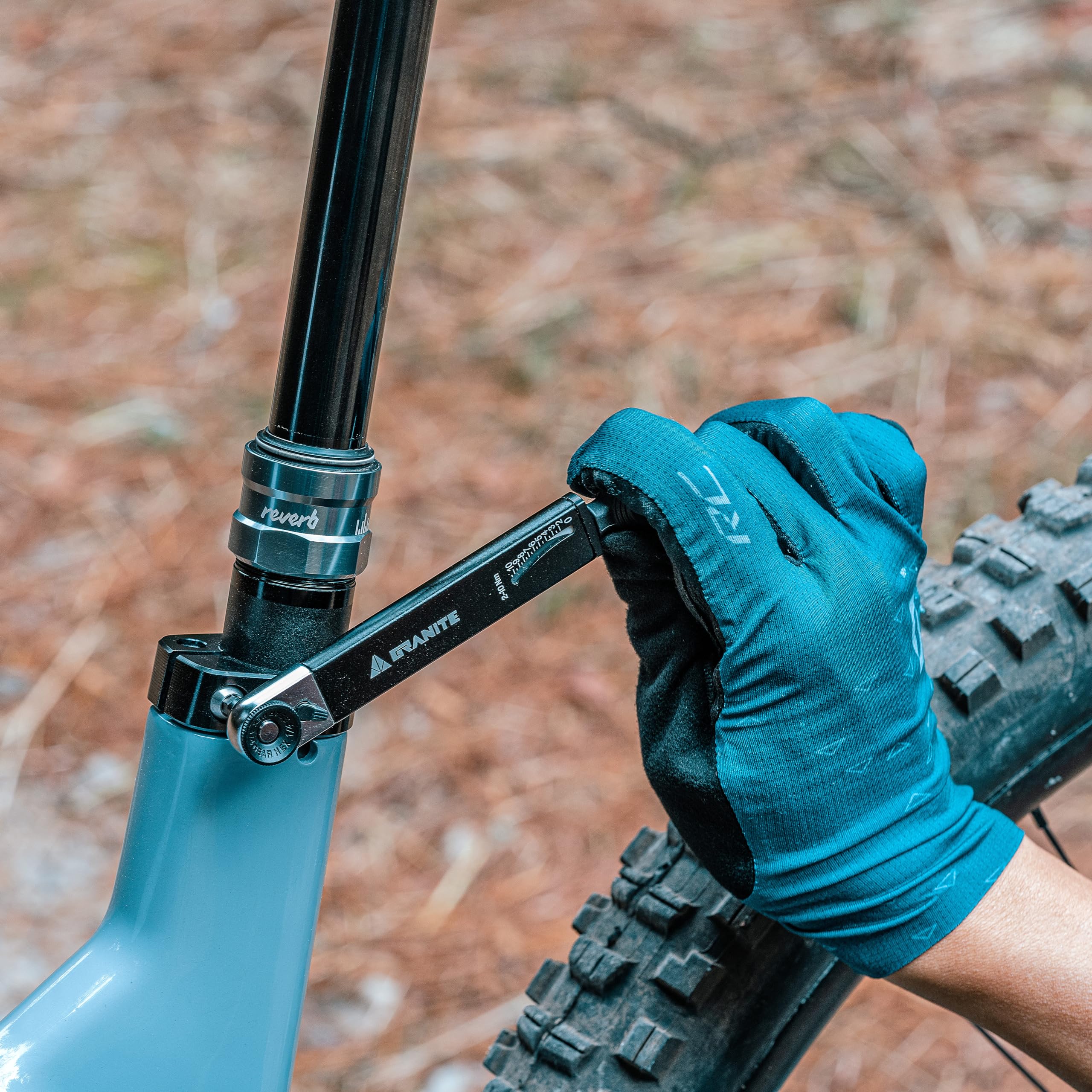 Granite Rocknroll TQ Torque Ratchet Bike Tool Kit - 10-in-1 Multitool with Extension Rod for Mountain, Road & Gravel Bikes | Portable Cycling Repair Kit for On-the-Go Adjustments & Maintenance (Green)