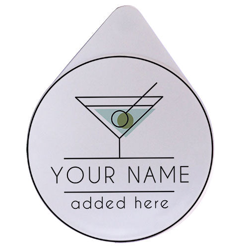 Personalized Custom Glass Rimmer Lid for Martini Cocktails - Engraved Name Option - Perfect for Home Bars, Parties & Cocktail Enthusiasts