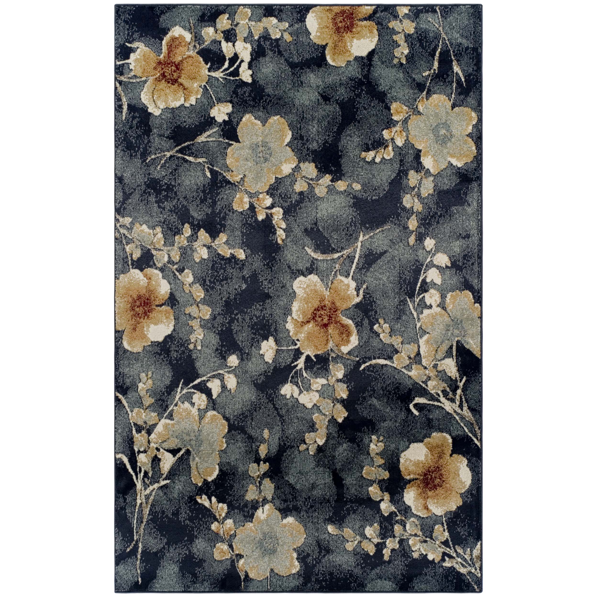 Fiore Modern Floral Abstract Area Rug - Soft Non-Slip Indoor Carpet for Living Room, Bedroom, Nursery & Home Decor