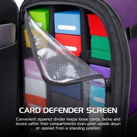 Premium TCG Trading Card Backpack - Collector's Edition (Purple) for Magic The Gathering, Pokemon & Yu-Gi-Oh Card Storage & Protection - Perfect for Gamers, Collectors & Tournaments