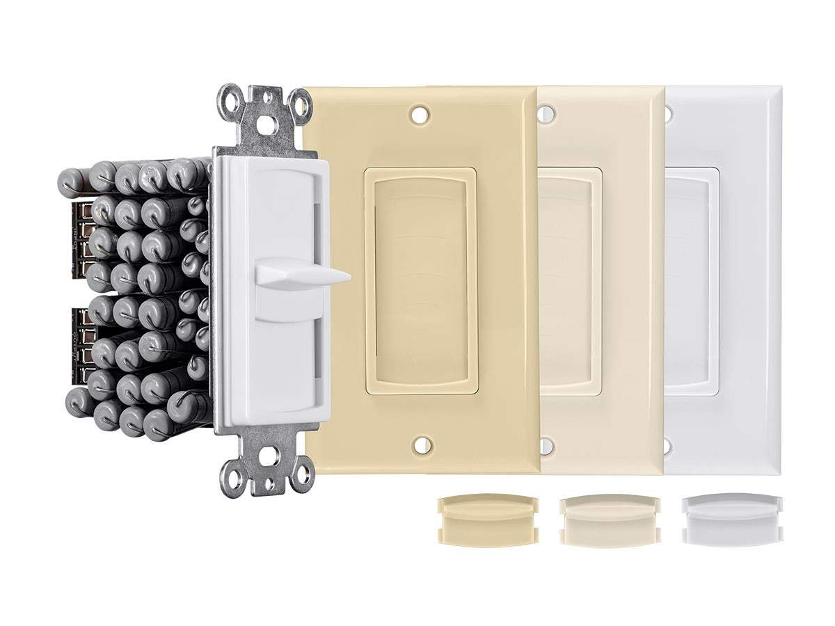 Monoprice 120W Slider Speaker Volume Control - 12-Position Switch, 36dB Attenuation, Solderless Terminals for Home Theater & Studio Audio Systems (Model 138169, Multi-Color) - Perfect for DIY Audio Projects & Professional Installations