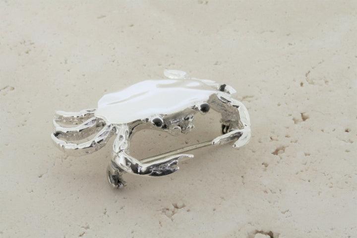 Elegant Sterling Silver Crab Brooch - Perfect for Beach Weddings, Summer Outfits, and Seafood Lover Gifts