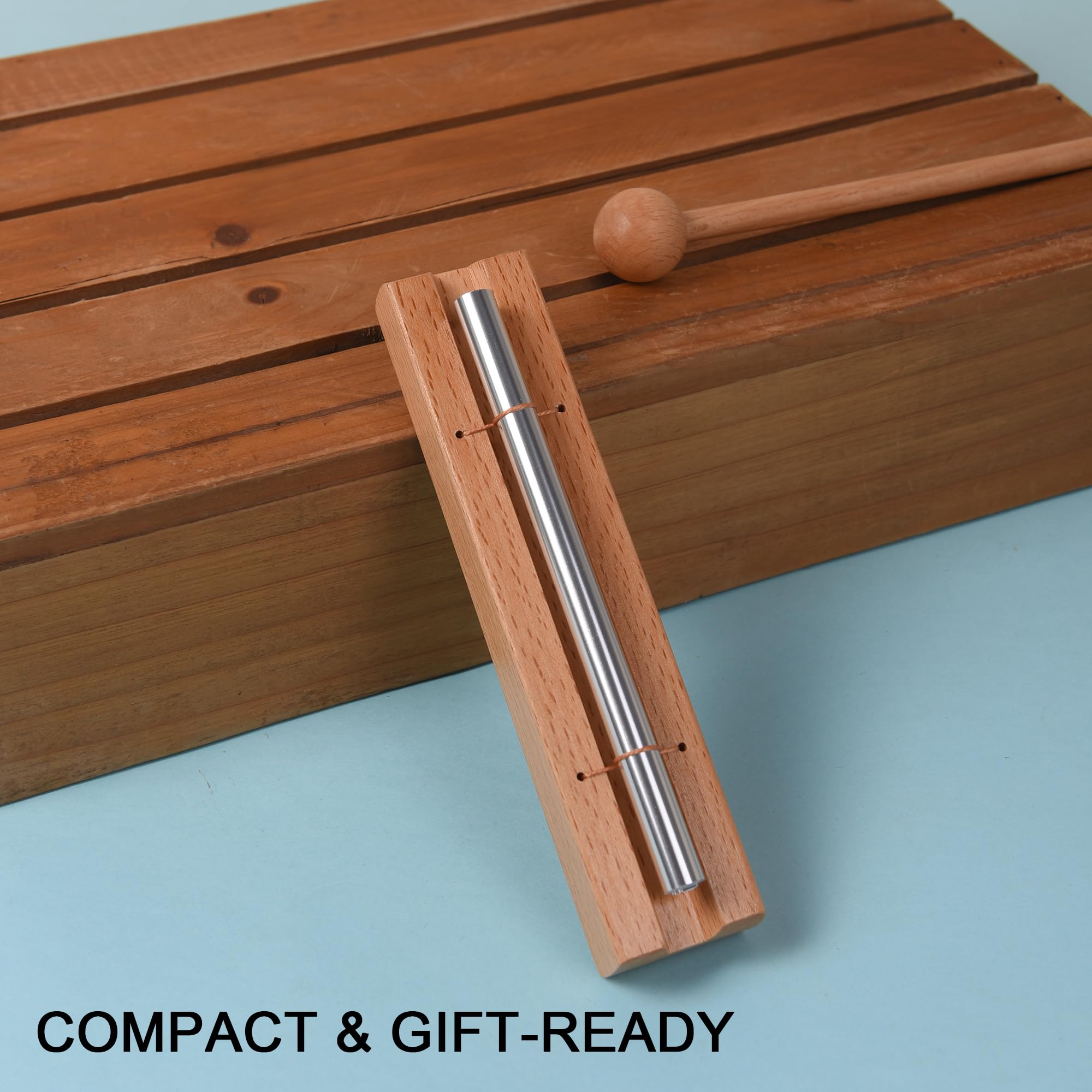 2 Pack Handheld Zen Chime Bells for Teachers - Solo Responsive Meditation Chime with Mallet for Classroom Management, Mindfulness & Yoga Practice - Perfect for School, Therapy Sessions & Relaxation Spaces