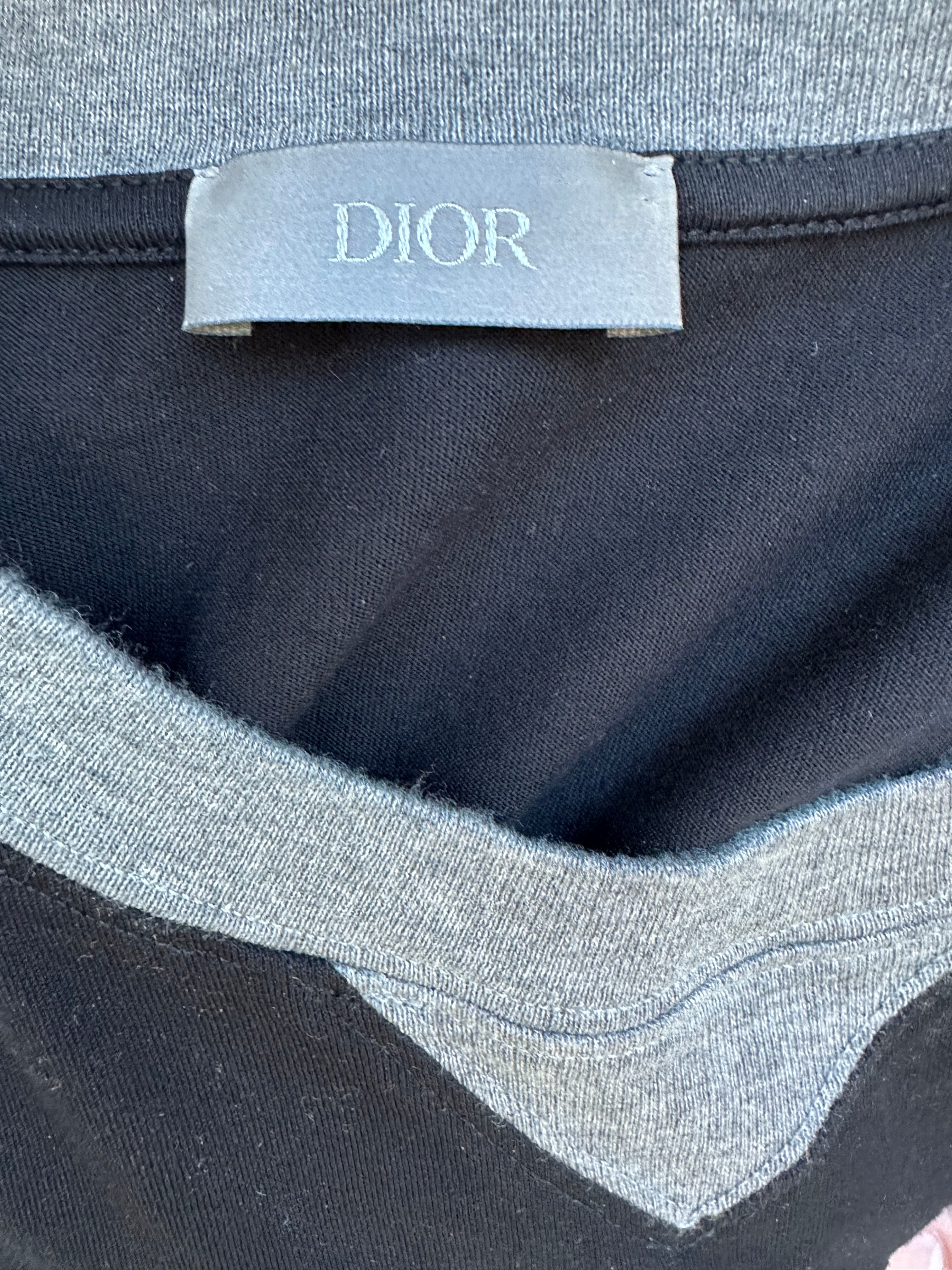 Dior Black & Grey Atelier Logo T-Shirt for Men - Luxury Designer Cotton Tee for Casual Wear & Street Style Fashion