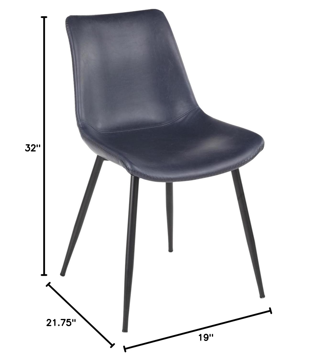 LumiSource Durango Upholstered Dining Chairs Set of 2 - Modern Kitchen & Dining Room Chairs with Padded Seat for Comfortable Meals, Entertaining & Family Gatherings