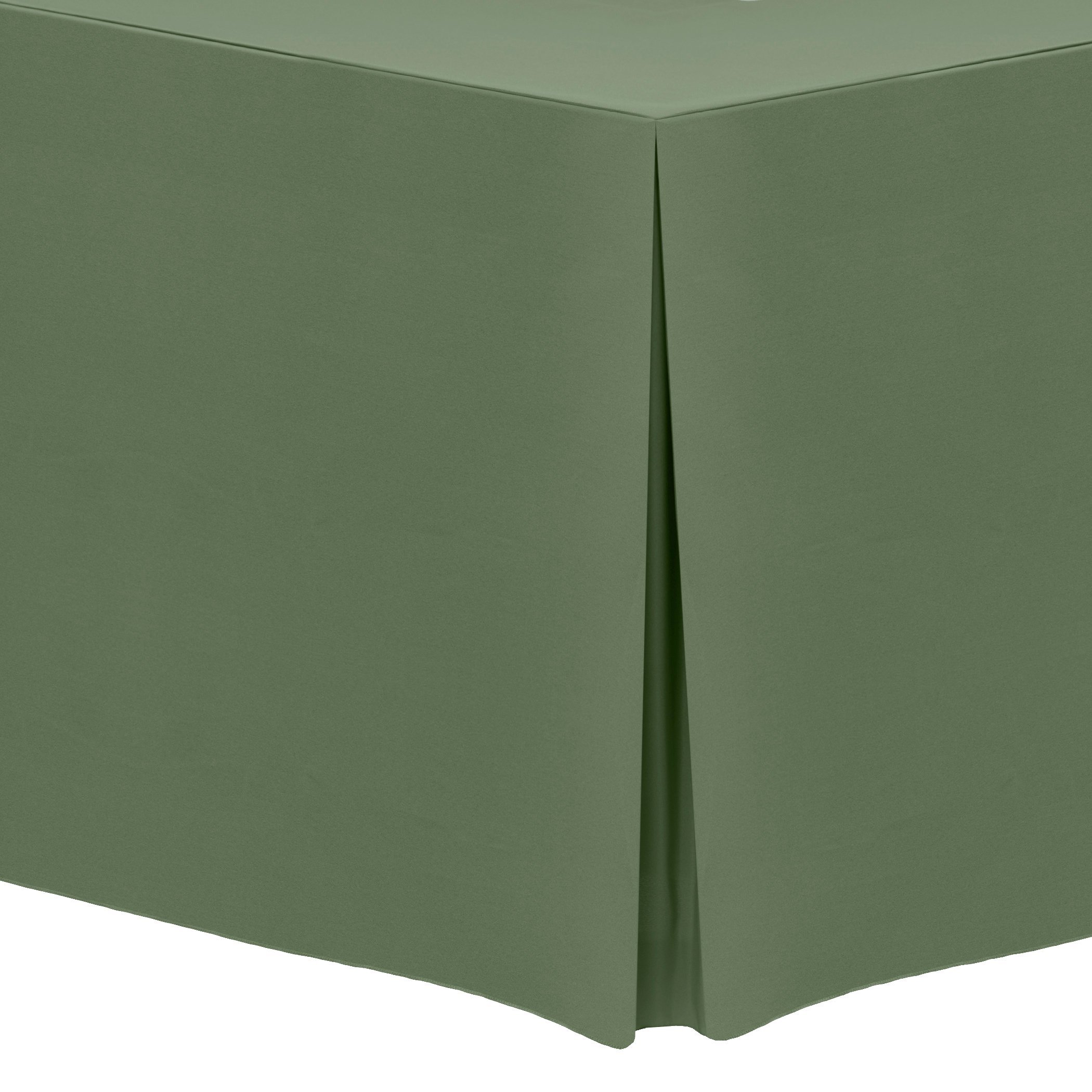 Premium 2-Pack 4 ft. Polyester Fitted Tablecloth for 24x48-Inch Rectangular Tables - Wrinkle-Resistant, Army Green - Perfect for Dining, Parties, and Events