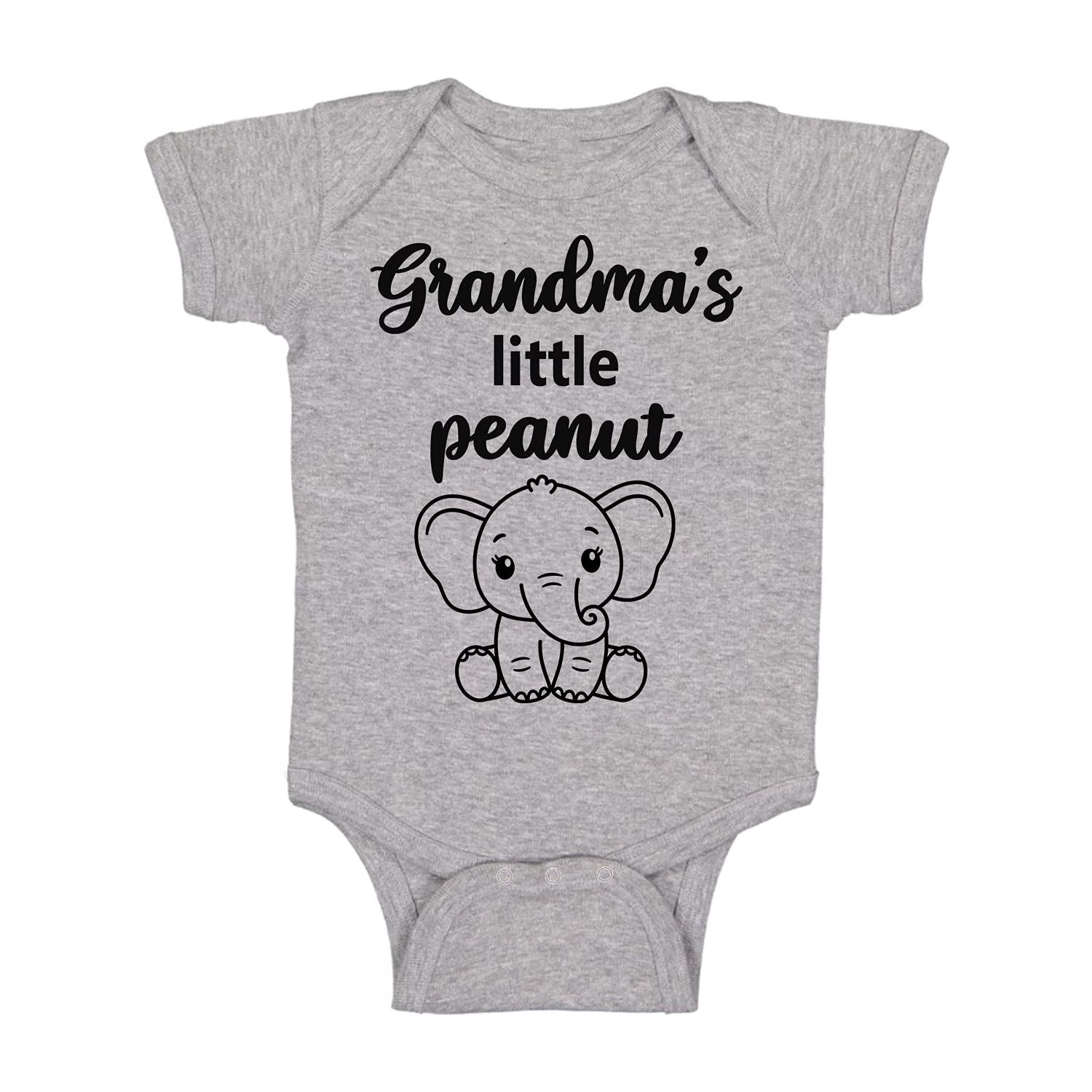Funny Baby Bodysuit - Cute Newborn Romper for Baby Boys - Grandma's Little Peanut Design - Perfect for Photos, Playtime & Gifts