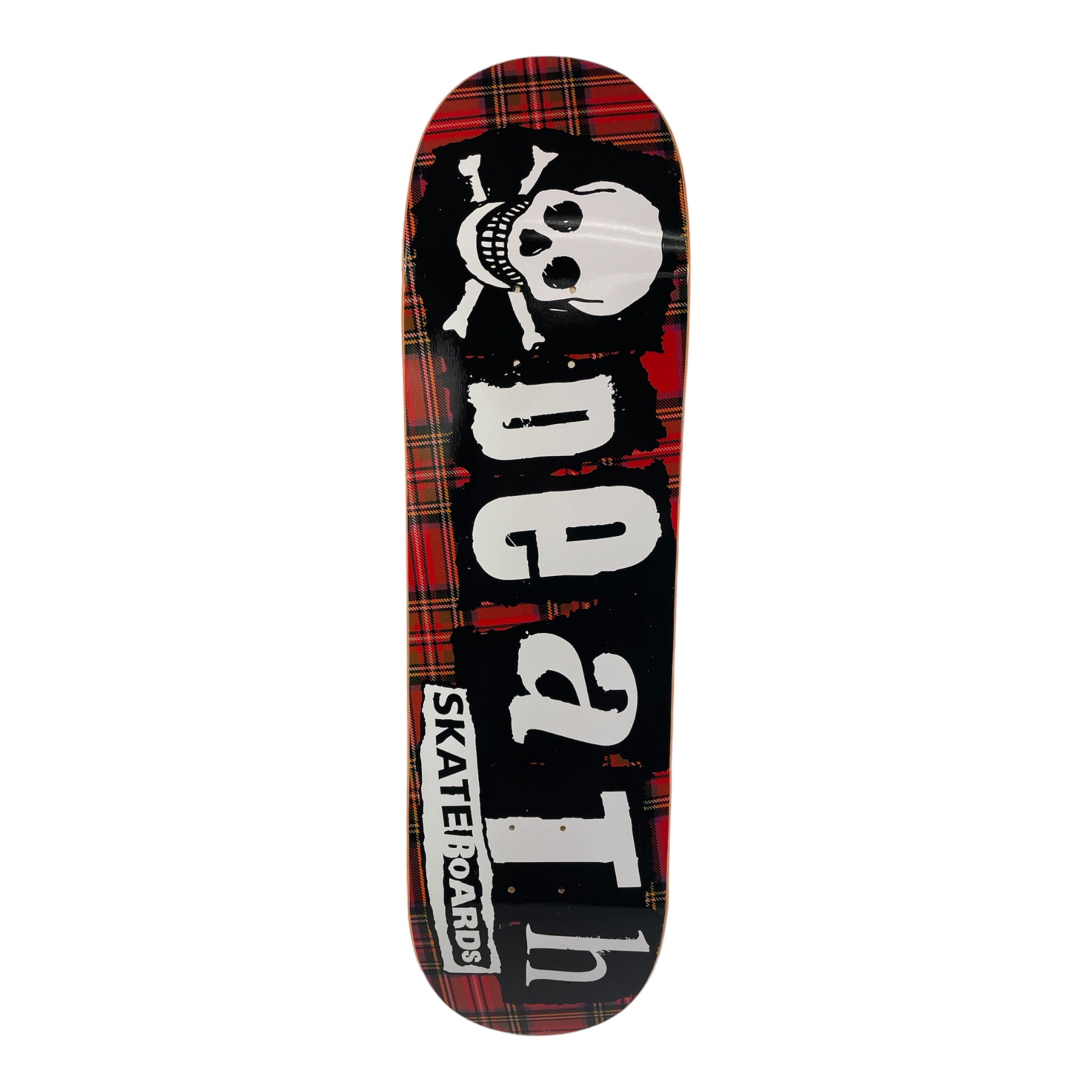 Death Tartan Punk Skateboard Deck by Death Skateboards - Choose Your Size - Perfect for Street Skating & Punk Style