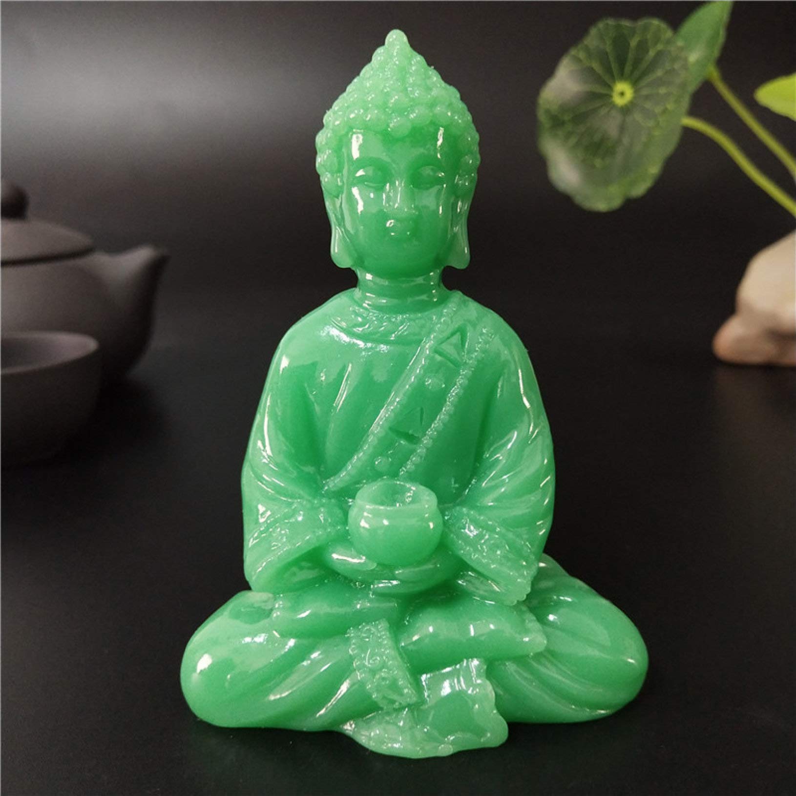 Zen Meditation Buddha Statue - Natural Stone Handcrafted Sculpture for Prayer, Yoga & Mindfulness - Perfect for Home, Office, Desk Decor in Living Room, Bedroom & Meditation Space