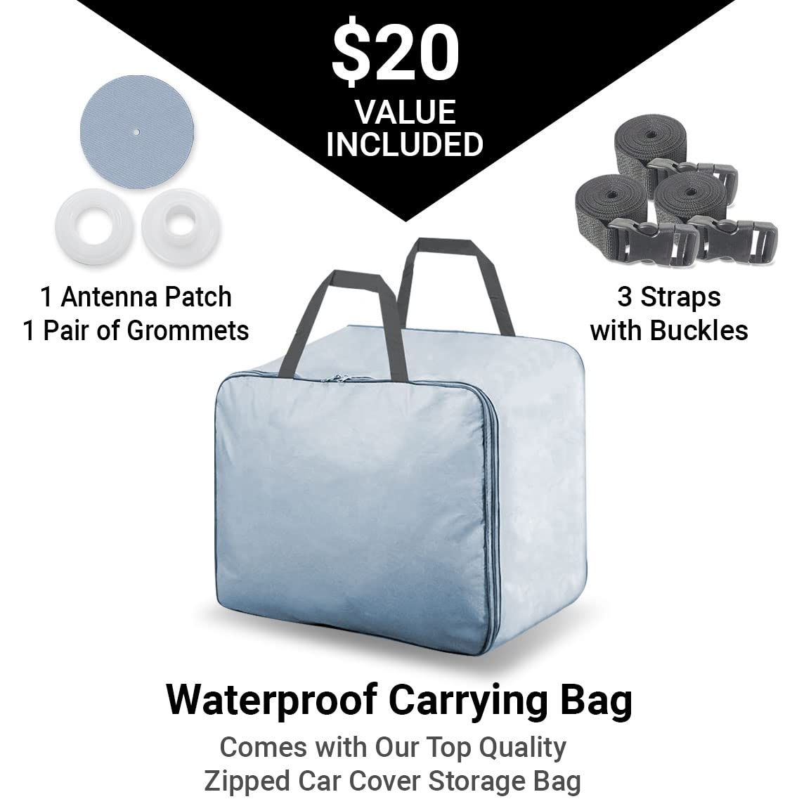 Premium Waterproof All-Weather Car Cover for 1958 Edsel Pacer 4-Door - Custom Fit Outdoor/Indoor Protection from Sun, Snow & Storms with Padded Design & Secure Straps - Perfect for Garage Storage, Travel & Long-Term Vehicle Protection