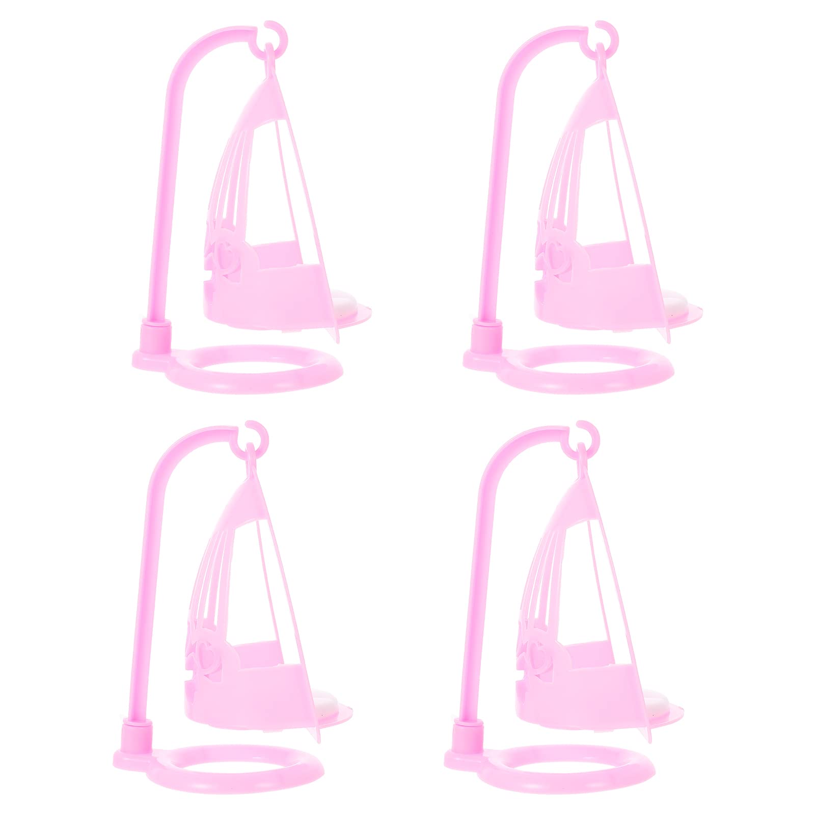 EXCEART 4Pcs Mini Doll Swing Set - DIY Dollhouse Furniture Accessories for Model House Decoration | Perfect for Dollhouse Miniatures, Fairy Garden Decor & Creative Craft Projects