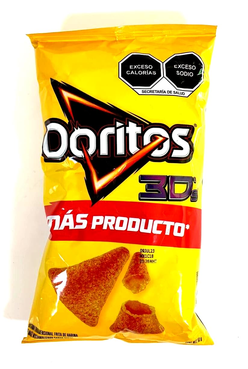 Authentic Mexican Papas Snacks - 3D 45g Box with 5 Bags | Crunchy Potato Chips for Parties, Movie Nights & Snacking