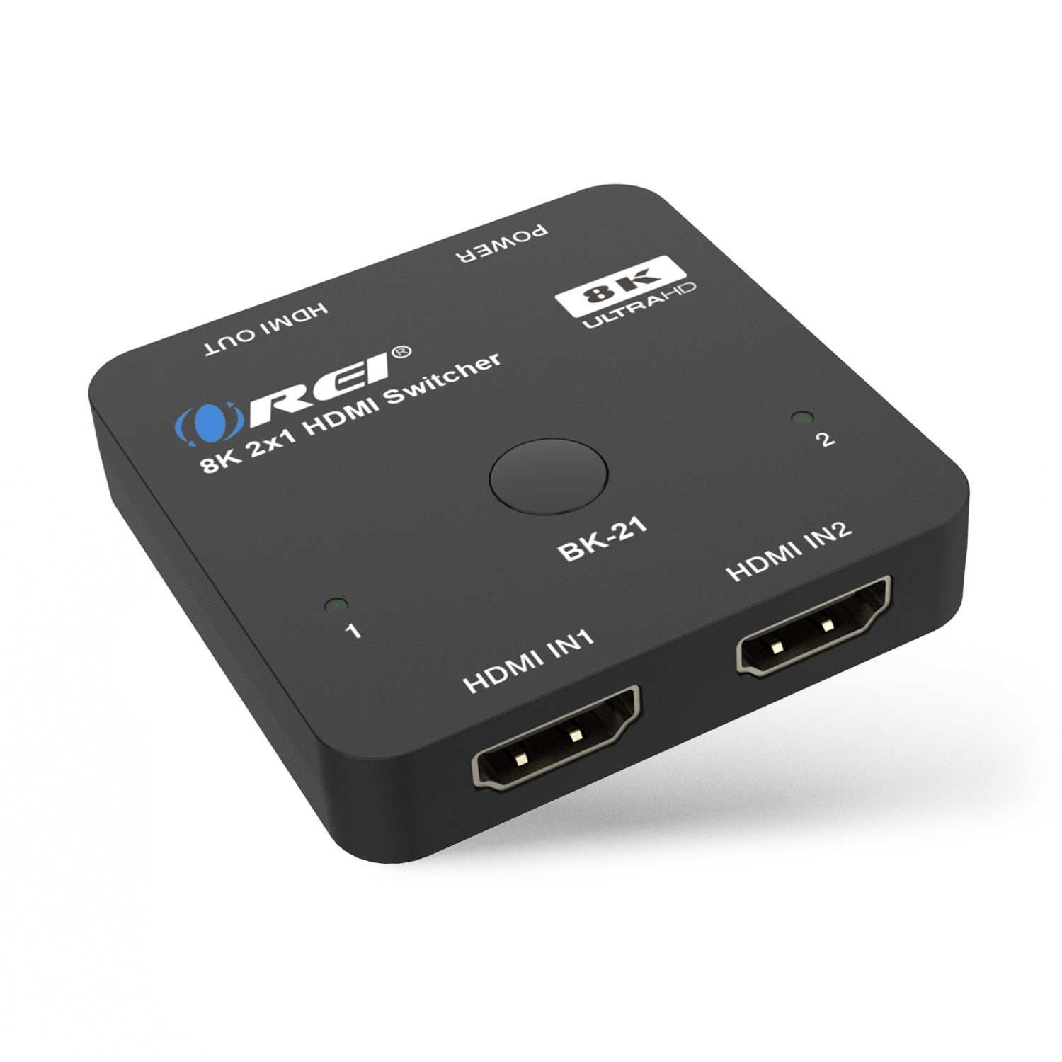 2 in 1 Out 8K HDMI Switch with Audio Extraction - EDID Management, HDR10+ & Dolby Vision Support - Perfect for Home Theater & Gaming Setup (Model BK 21)