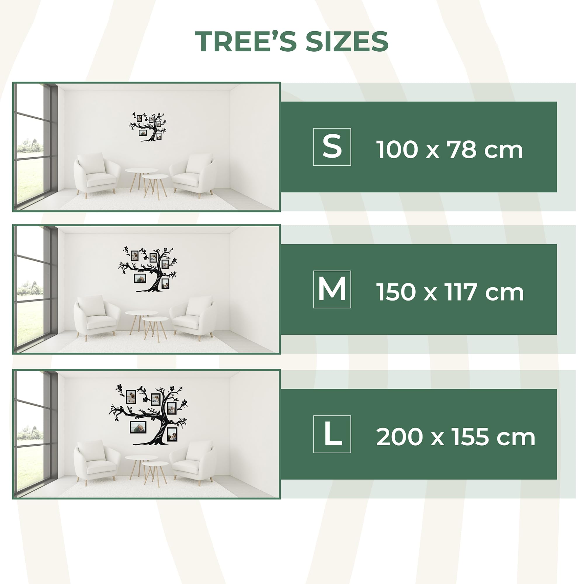 78x61 Inch Personalized Collage Wooden Family Tree with Photo Frames - Custom Home Decor for Bedroom & Living Room - Light Walnut Wood Wall Art - Perfect for Family Reunions & Housewarming Gifts