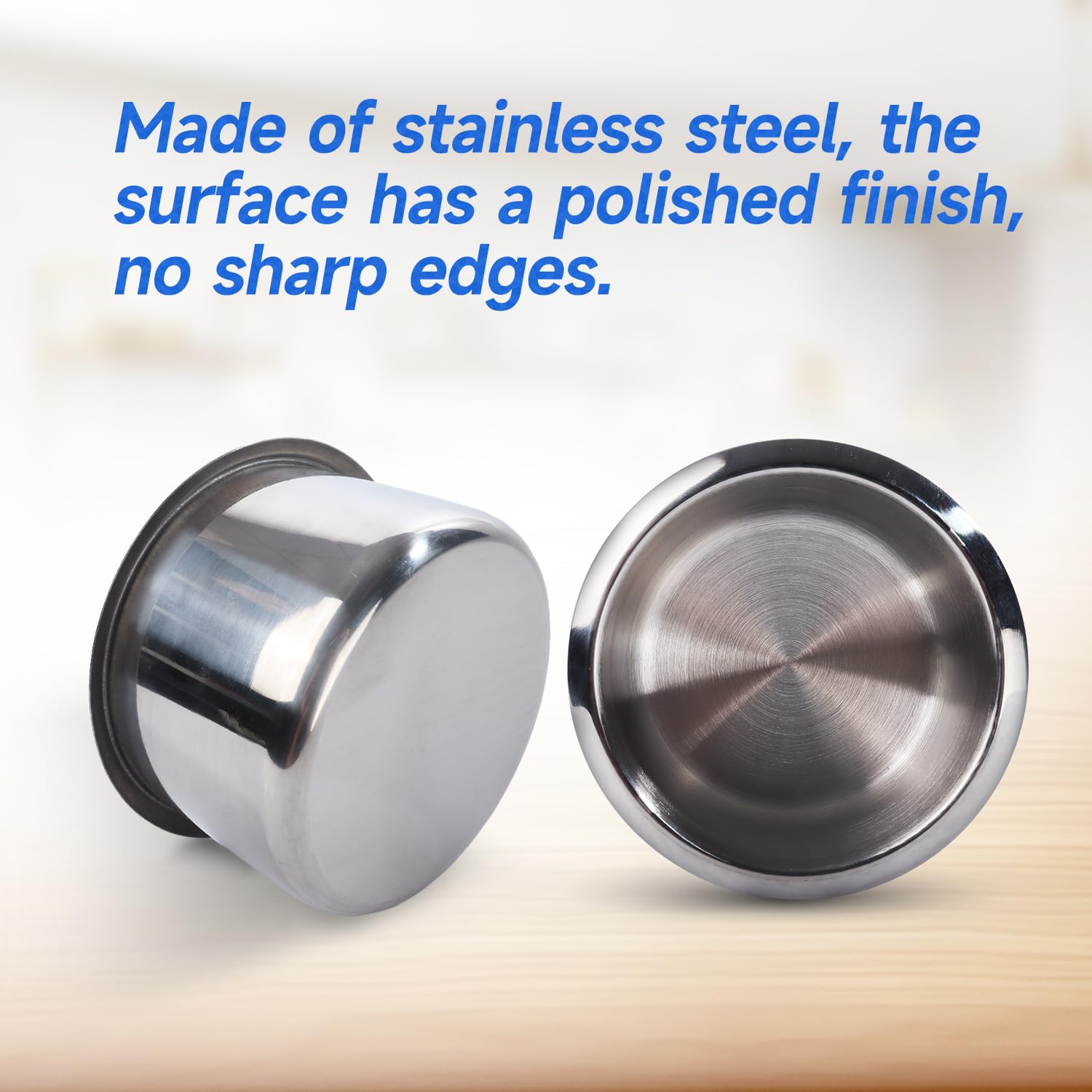 Stainless Steel Cup Holder for Poker Tables, Desks, Boats & Vehicles - GSE Games & Sports Expert | Perfect for Casino Nights, Office Work, Road Trips & Outdoor Adventures