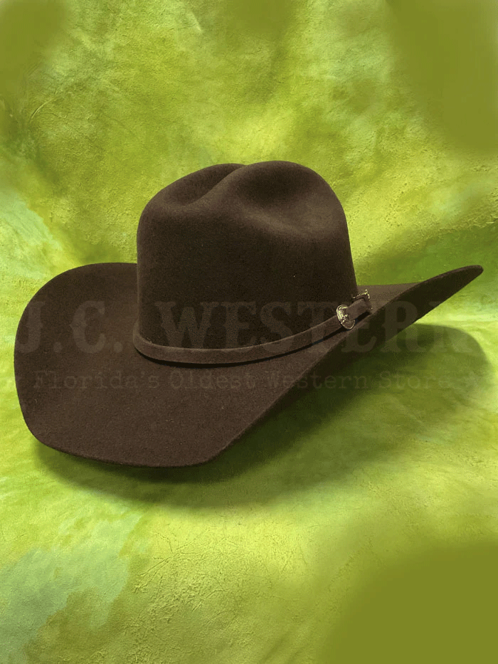 Justin JF0342RDEO4008 3X Brown Wool Western Rodeo Hat for Men - Perfect for Cowboy Rides, Country Music Festivals & Western Style Outfits
