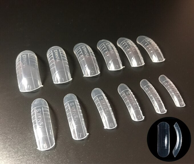 20PCS Dual Nail Forms for Acrylic Nails - Reusable Nail Extension Templates for Salon & DIY Manicure at Home