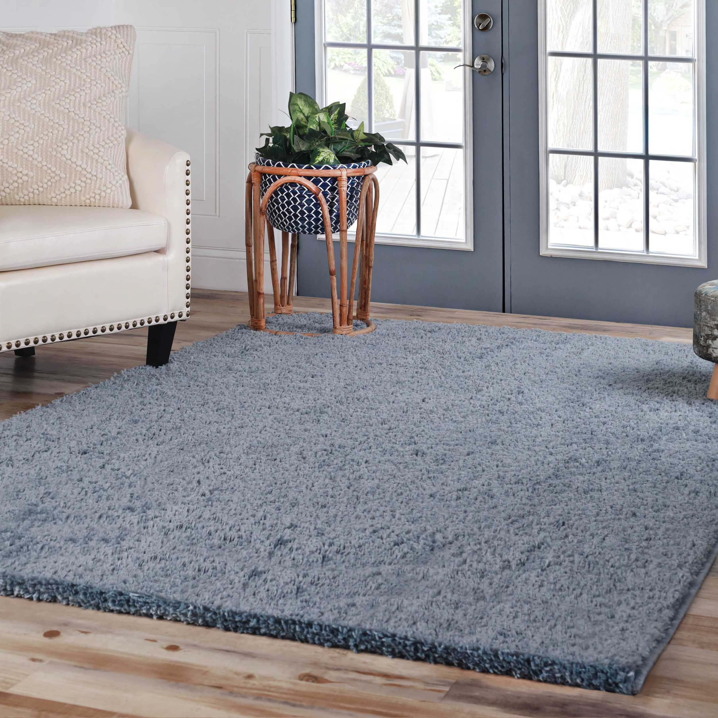 Berlin Solid Indoor Plush Shag Runner Rug - Soft Area Rug for Living Room, Bedroom, Nursery - Non-Slip Comfortable Floor Mat for Home Decor