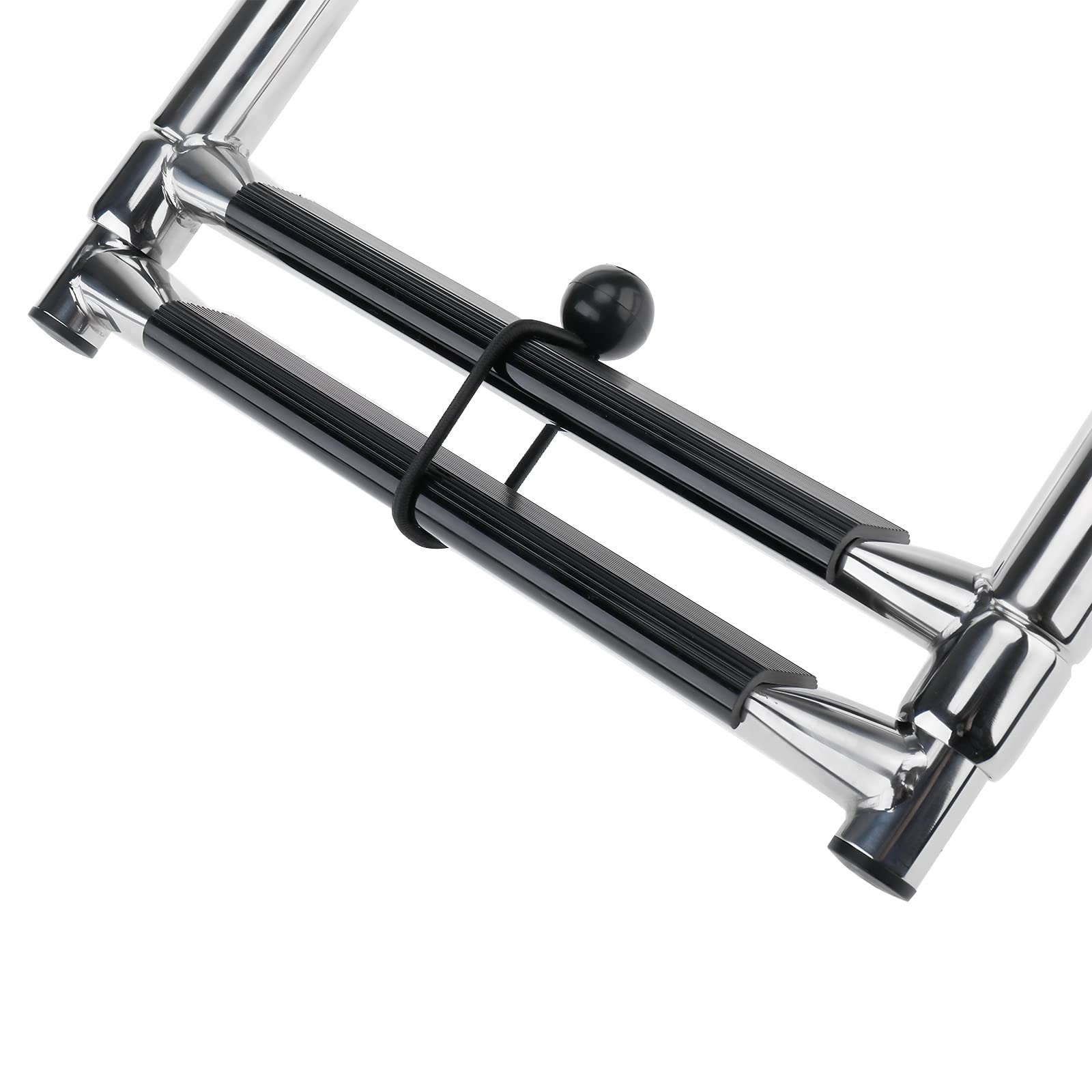 Amarine Made 2-Step Folding Boat Ladder | Stainless Steel Telescoping Dock Ladder for Pontoon Boats, Marine, Swimming Pools & Lakes | Perfect for Easy Water Access & Swimming Activities
