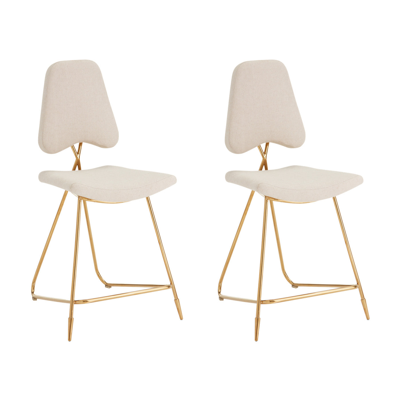 Premium Maxime Counter Stool Set of 2 - Modern Kitchen Island Bar Stools with Back Support - Perfect for Breakfast Nook, Home Bar & Dining Room Decor