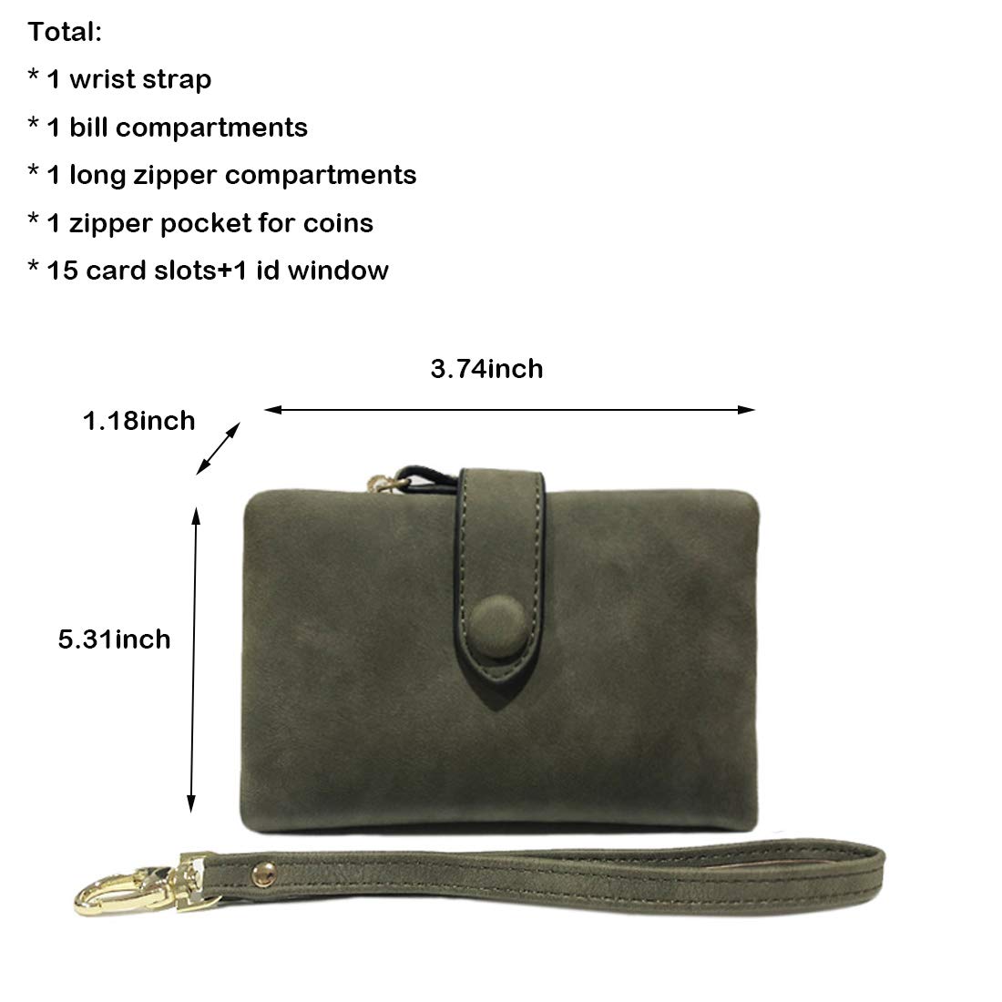Stylish Women's RFID Blocking Leather Wallet - Bifold, Trifold & Mini Wristlet with Zipper Coin Purse - Small Soft Leather Billfold & Clutch for Everyday Use, Travel & Shopping