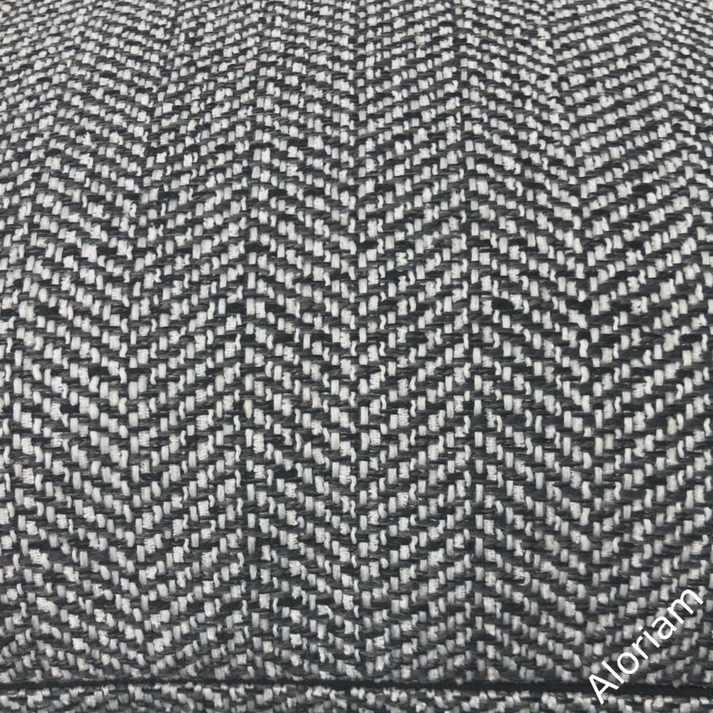 Byron Herringbone Pillow Cover - Salt & Pepper Design - Decorative Throw Pillow Covers for Sofa, Bed, Living Room & Home Decor