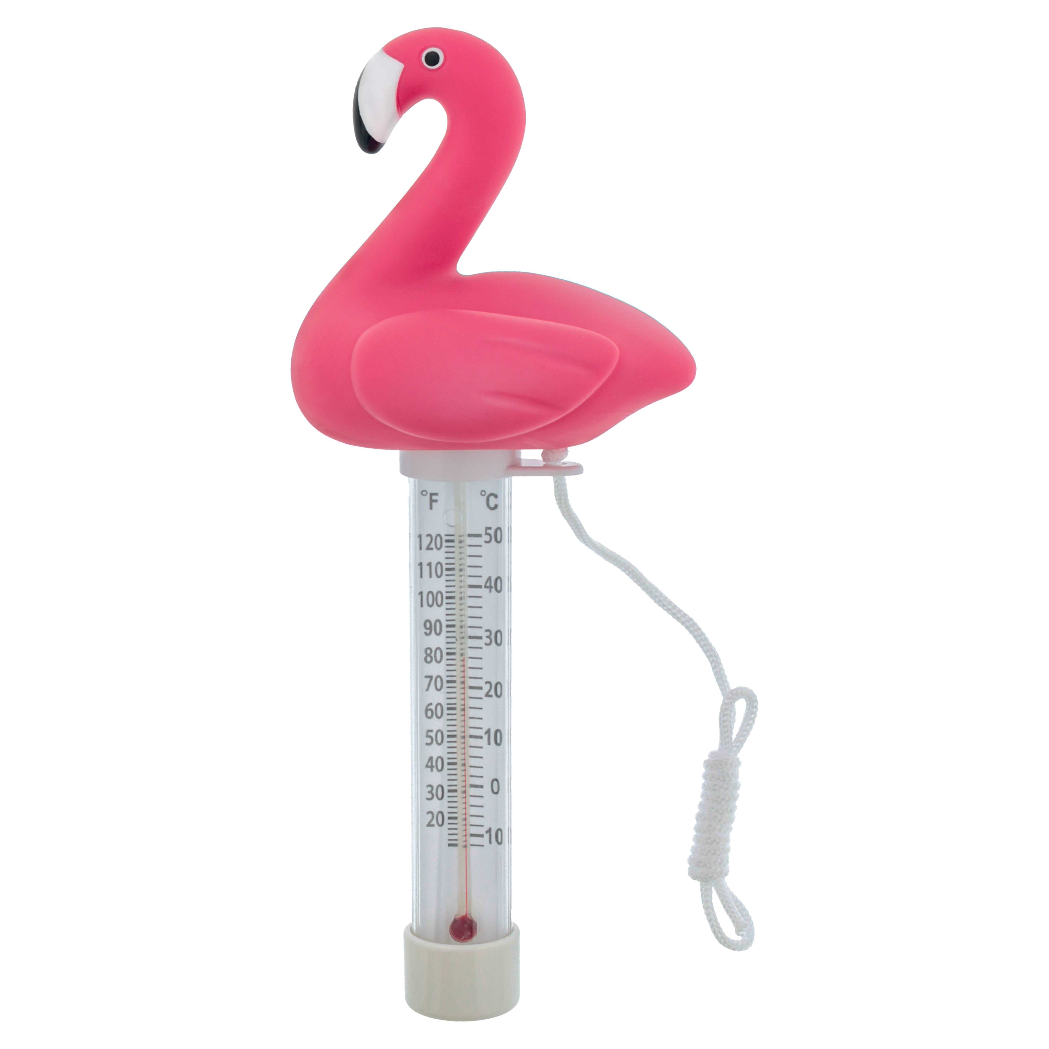 U.S. Pool Supply® Floating Flamingo Thermometer - Easy to Read Temperature Display for Pools & Spas (Measures 120°F/50°C) - Perfect for Swimming Pools, Hot Tubs, Kids Pools & Backyard Water Fun