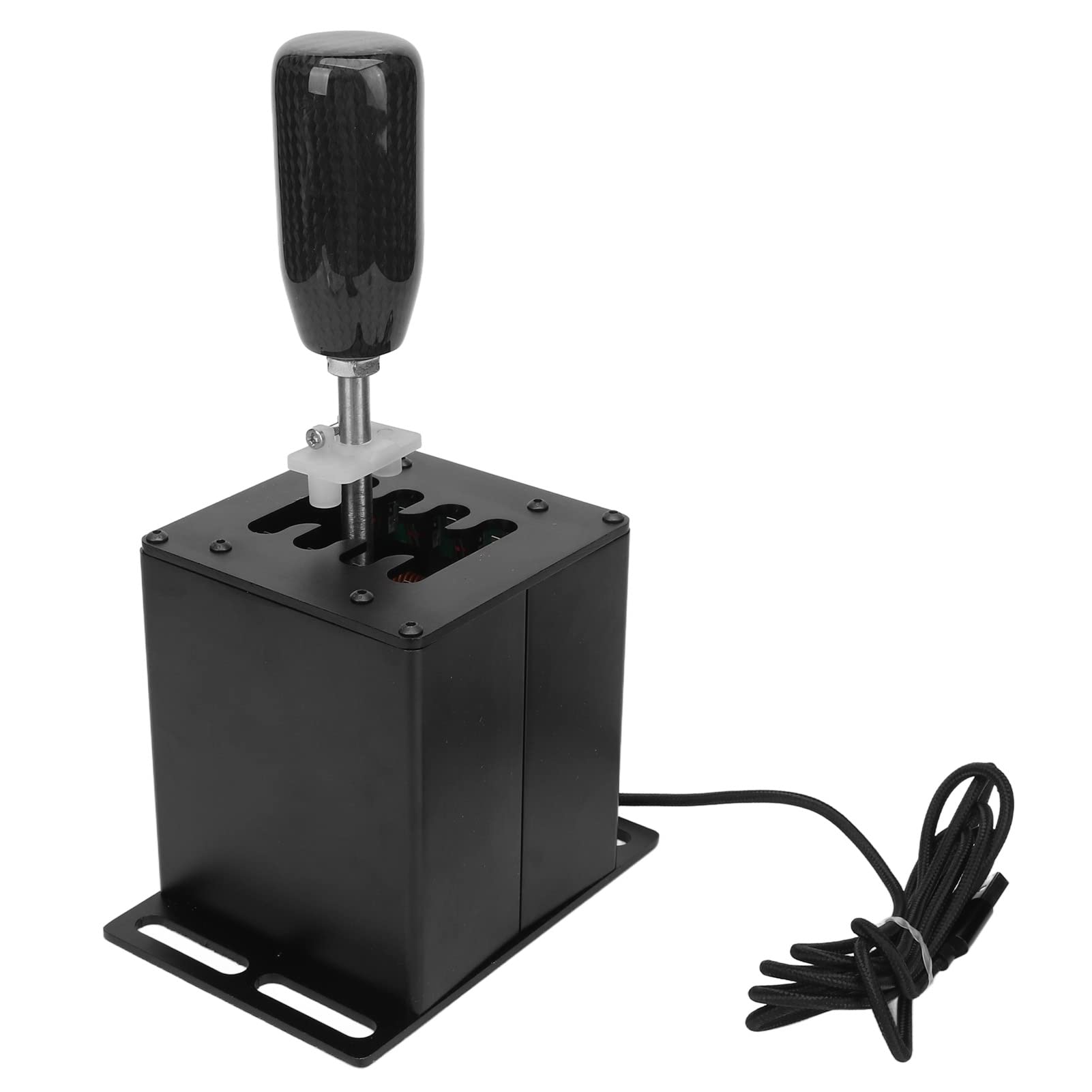 Septpenta USB Simulator Shifter with Carbon Fiber Knob - Compatible with Logitech G29 G27 G25 G920 & Thrustmaster T300RS GT Racing Wheels - Perfect for PC Racing Games & Driving Simulators
