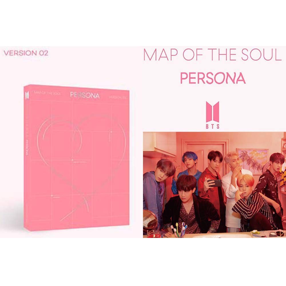 BTS (Version 2) Map of The Soul: Persona Album - Bangtan Boys CD with Poster, Photobook, Mini Book, Photocard, Postcard & Photo Film | K-Pop Collectors Edition + Bonus 6 Photocards Set | Perfect for ARMY Fans, Gift Giving & Music Collections