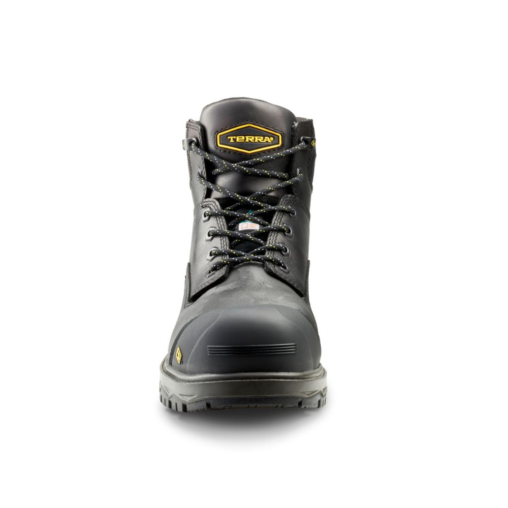 Terra Gantry Men's 6 Composite Toe Work Safety CSA Boot TR0A4T8VBLK - Black Steel Toe Work Boots for Construction, Warehouse & Industrial Safety | OSHA Approved